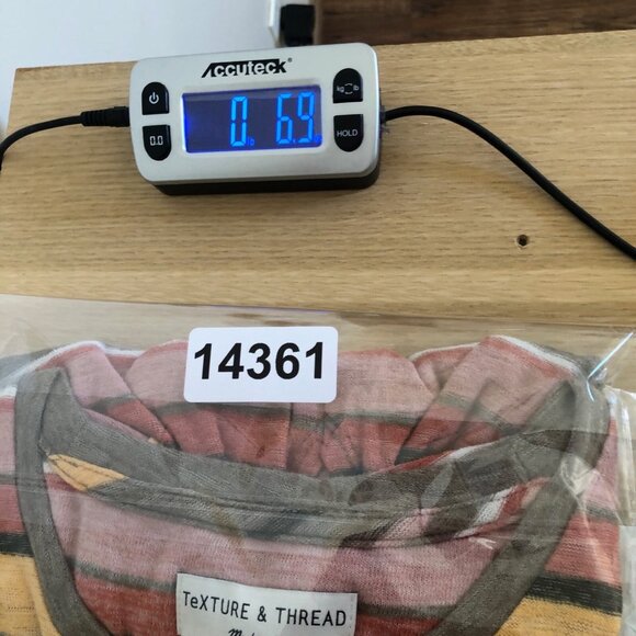 Madewell Shirt Womens Medium TeXTURE & THREAD Multicolor Stripe Tied Front Tee - Picture 10 of 10